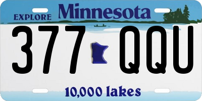 MN license plate 377QQU