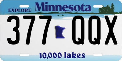 MN license plate 377QQX