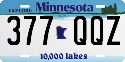 MN license plate 377QQZ