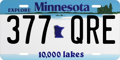 MN license plate 377QRE