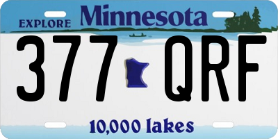 MN license plate 377QRF