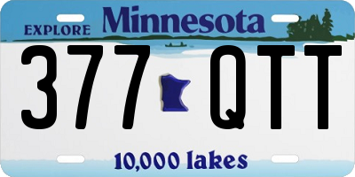 MN license plate 377QTT