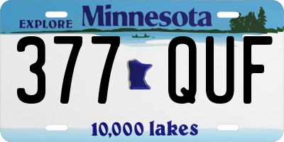 MN license plate 377QUF