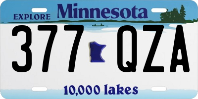 MN license plate 377QZA