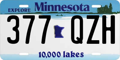 MN license plate 377QZH