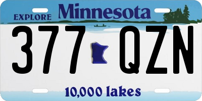 MN license plate 377QZN