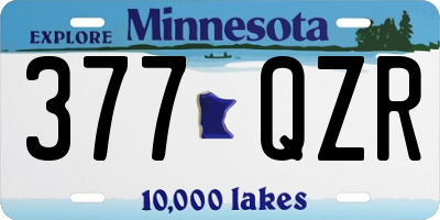 MN license plate 377QZR
