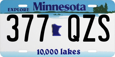 MN license plate 377QZS