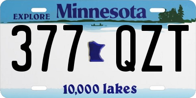 MN license plate 377QZT