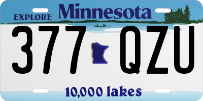 MN license plate 377QZU