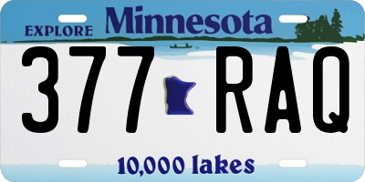 MN license plate 377RAQ