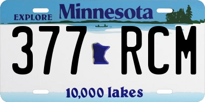 MN license plate 377RCM