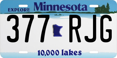 MN license plate 377RJG
