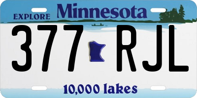 MN license plate 377RJL