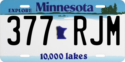 MN license plate 377RJM
