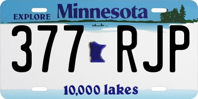 MN license plate 377RJP