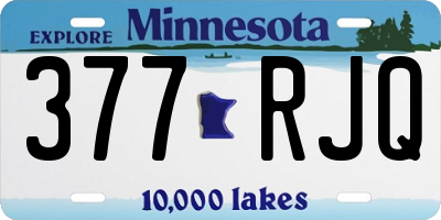 MN license plate 377RJQ