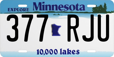 MN license plate 377RJU