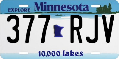 MN license plate 377RJV