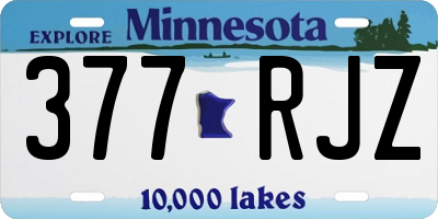 MN license plate 377RJZ