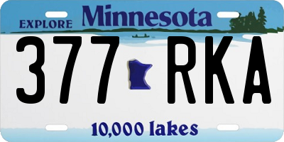 MN license plate 377RKA