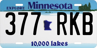MN license plate 377RKB