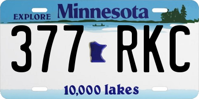 MN license plate 377RKC