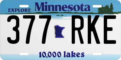 MN license plate 377RKE