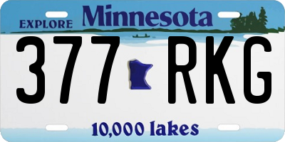 MN license plate 377RKG