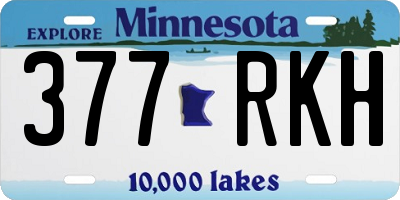 MN license plate 377RKH
