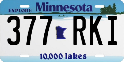 MN license plate 377RKI