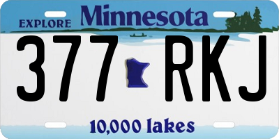 MN license plate 377RKJ