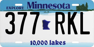 MN license plate 377RKL