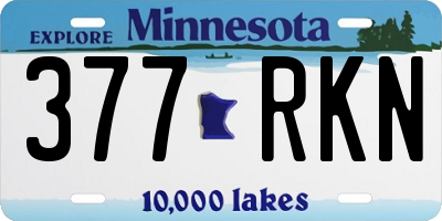 MN license plate 377RKN