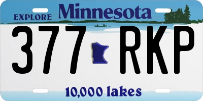 MN license plate 377RKP