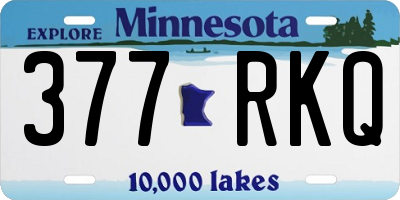 MN license plate 377RKQ