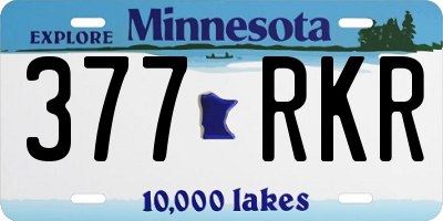 MN license plate 377RKR
