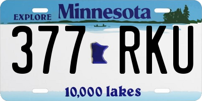 MN license plate 377RKU