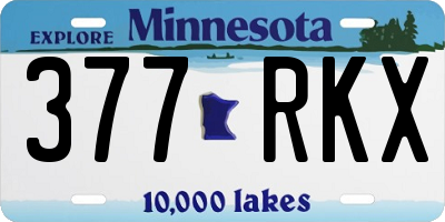 MN license plate 377RKX
