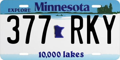 MN license plate 377RKY