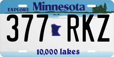 MN license plate 377RKZ