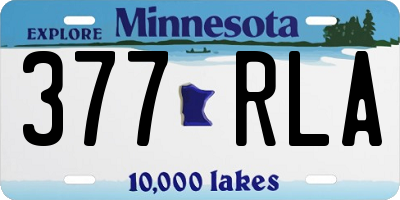 MN license plate 377RLA