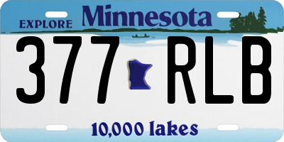 MN license plate 377RLB