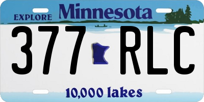 MN license plate 377RLC