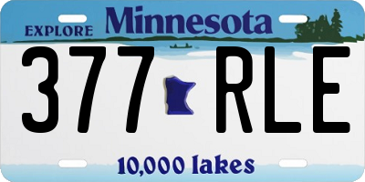 MN license plate 377RLE