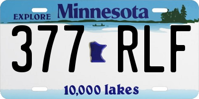 MN license plate 377RLF