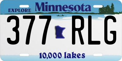 MN license plate 377RLG