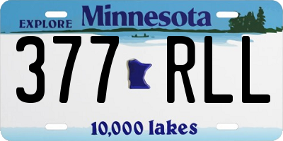 MN license plate 377RLL