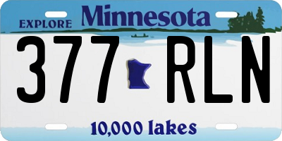 MN license plate 377RLN