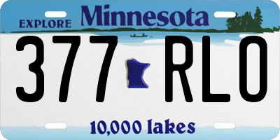 MN license plate 377RLO